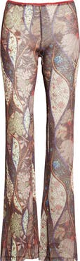 Siedrés Flo Floral Paisley Mesh Flare Pants