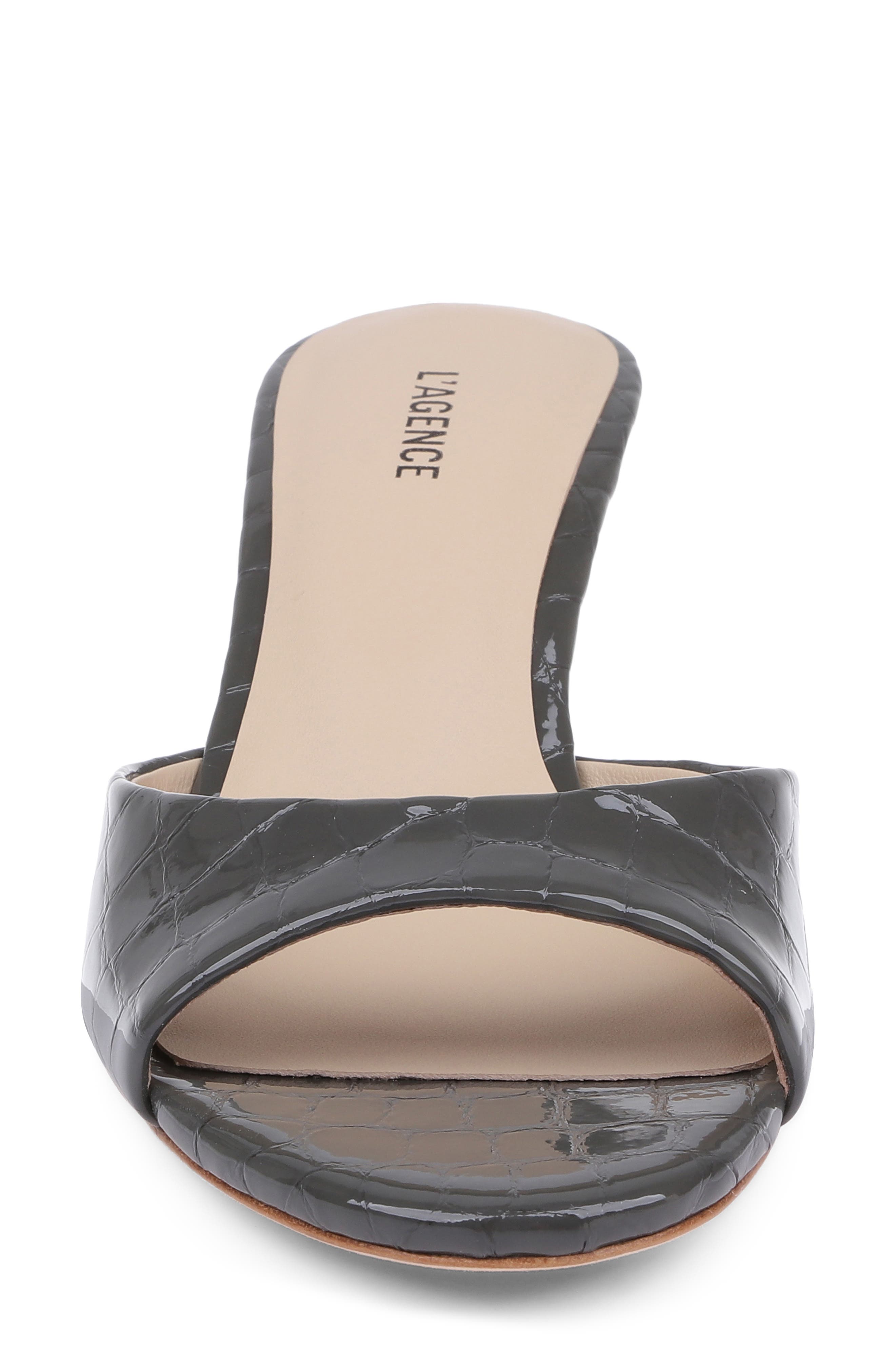 Arleen II Slide Sandal, Alternate, color, GREY PATENT