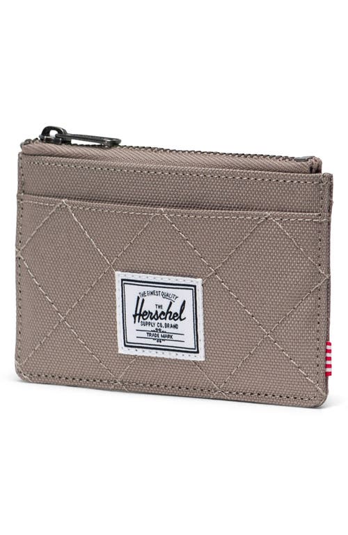 Herschel Supply Co . Oscar Rfid Recycled Polyester Card Case In Brown