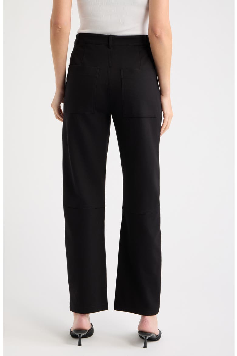 Stretch Barrel Leg Pants, Alternate, color, BLACK