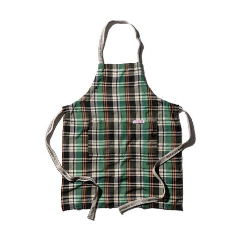 Recycle Cotton Check Apron