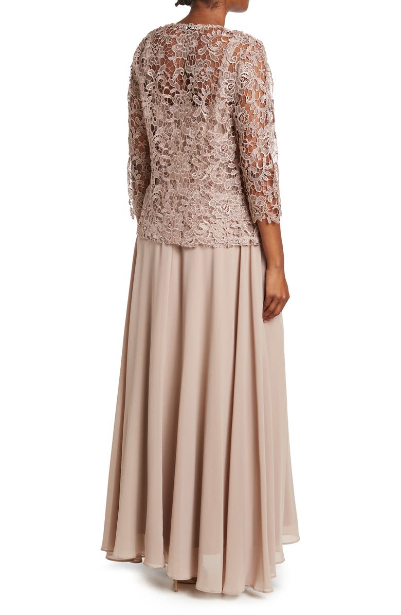 Marina 2-Piece Lace Jacket & Gown, Alternate, color, 