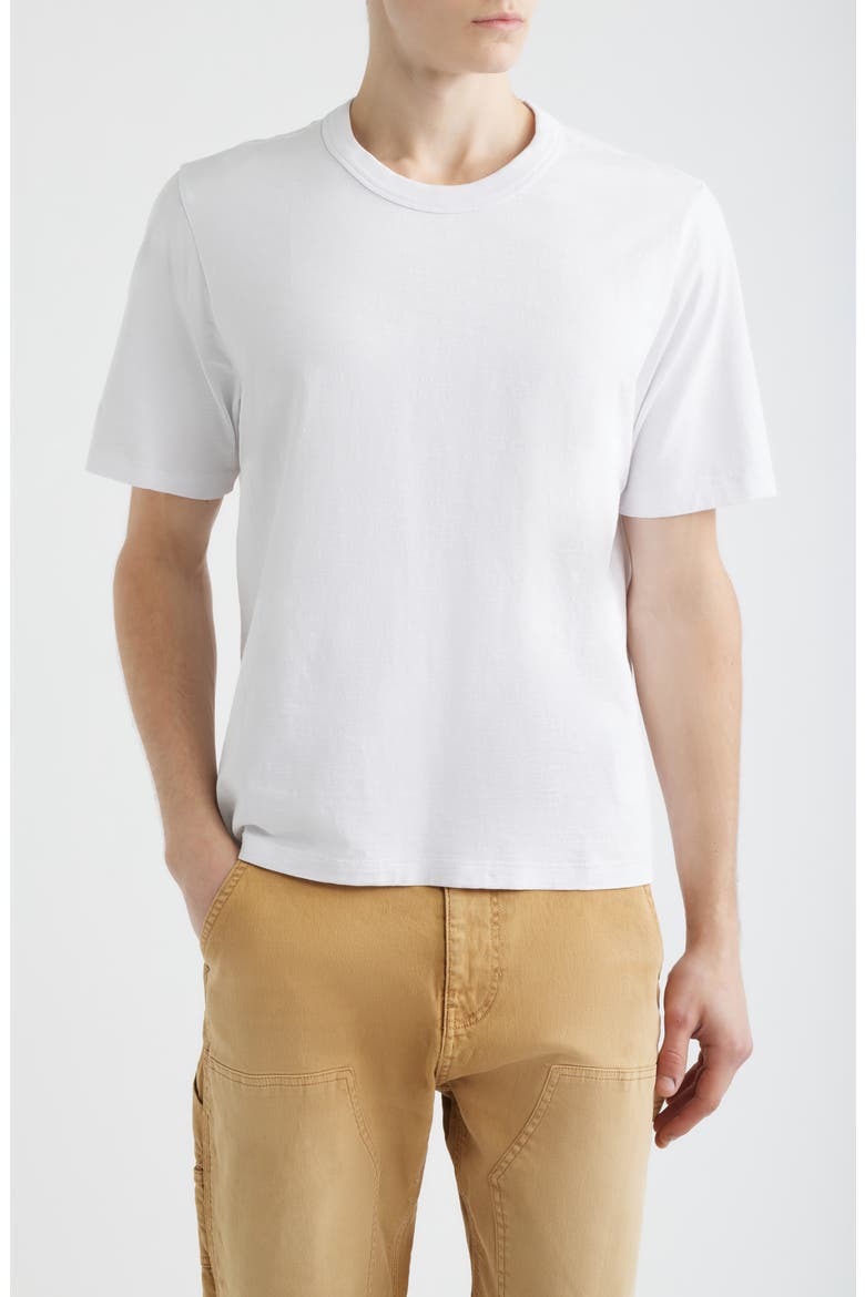 Slub Cotton Crewneck T-Shirt, Main, color, WHITE