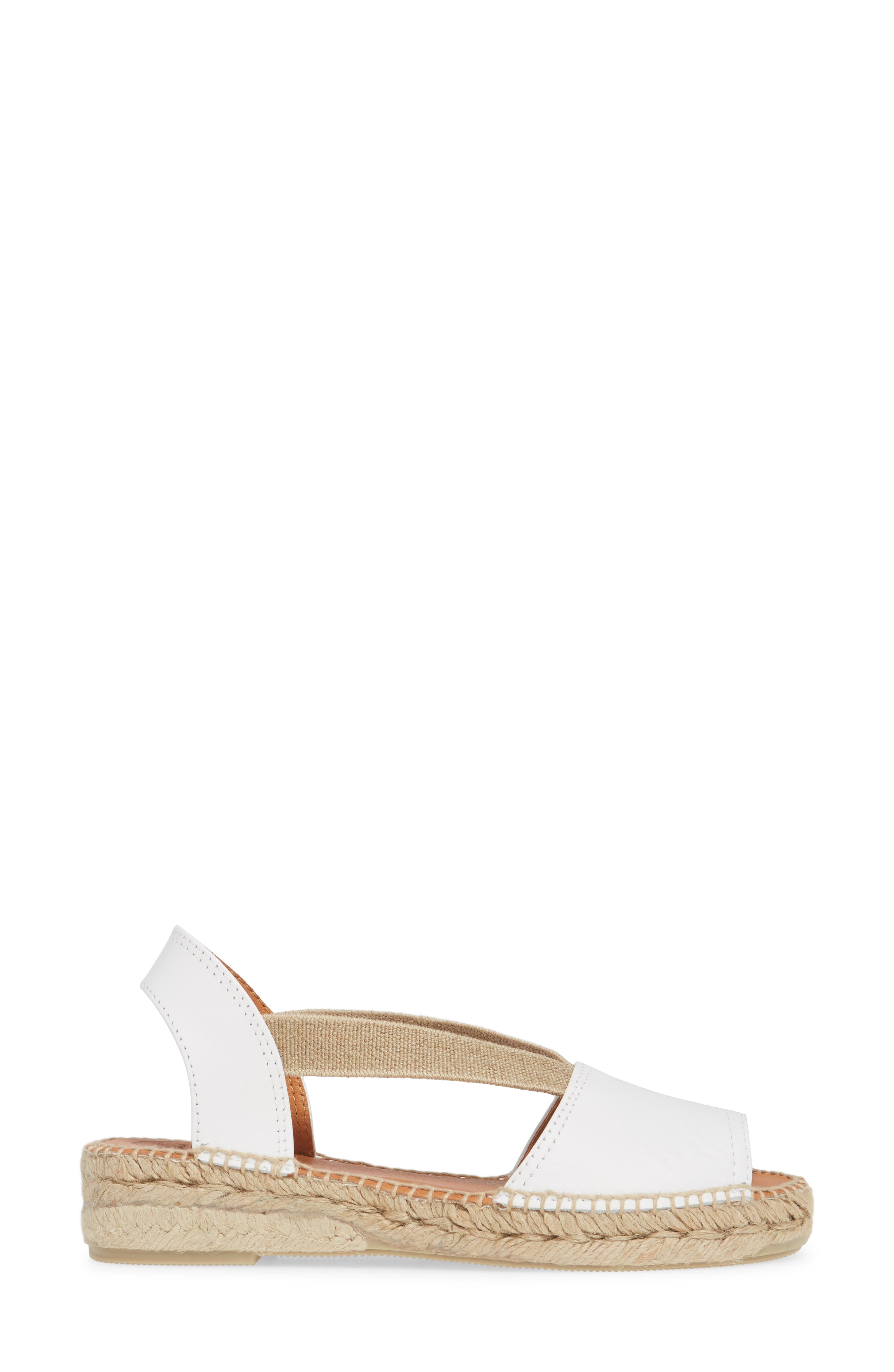 Etna Espadrille Sandal, Alternate, color, WHITE LEATHER