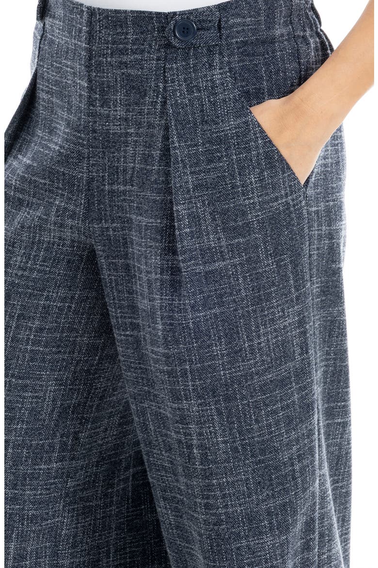 Soft Pleat Front Trousers, Alternate, color, DARK NAVY MELANGE