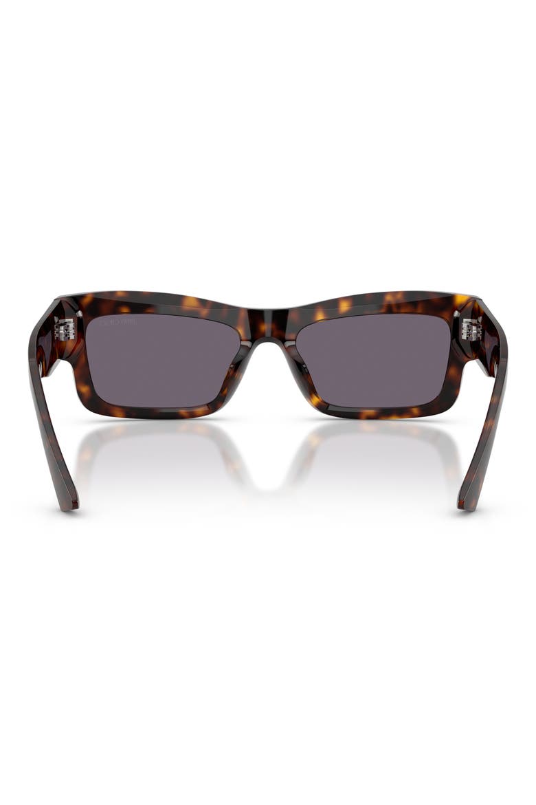 53mm Rectangular Sunglasses, Alternate, color, HAVANA / VIOLET