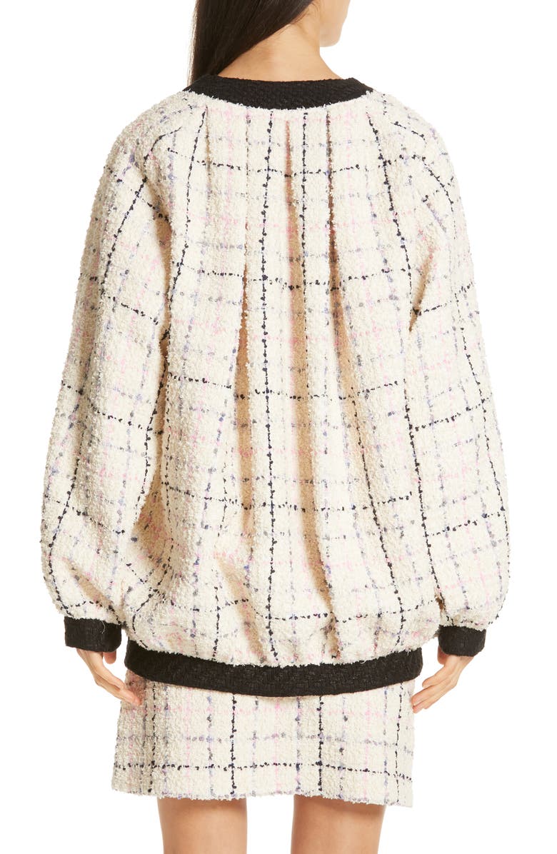 Gucci Oversize Tweed Bomber Jacket, Alternate, color, 