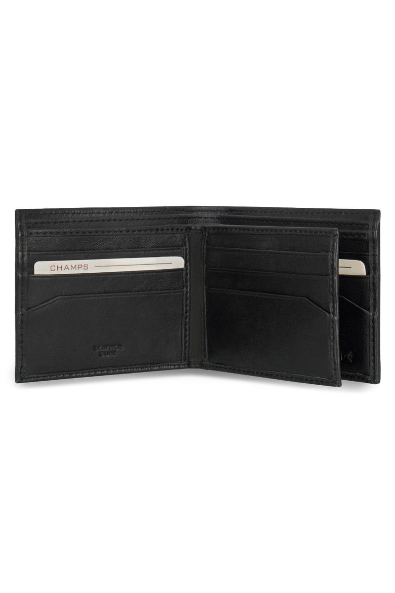 Classic ID Flap Leather Bifold Wallet, Alternate, color, BLACK