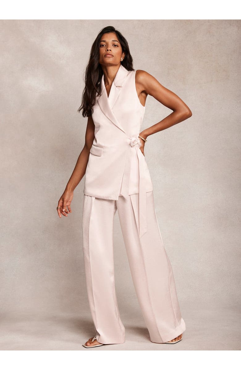 MINT VELVET Longline Wrap Vest, Alternate, color, Light Pink