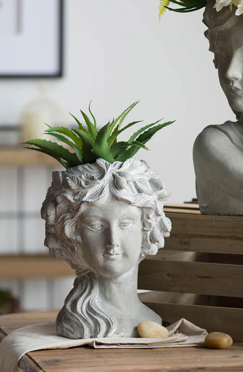 A & B Home Sculpture Garden Planter, Alternate, color, Gray