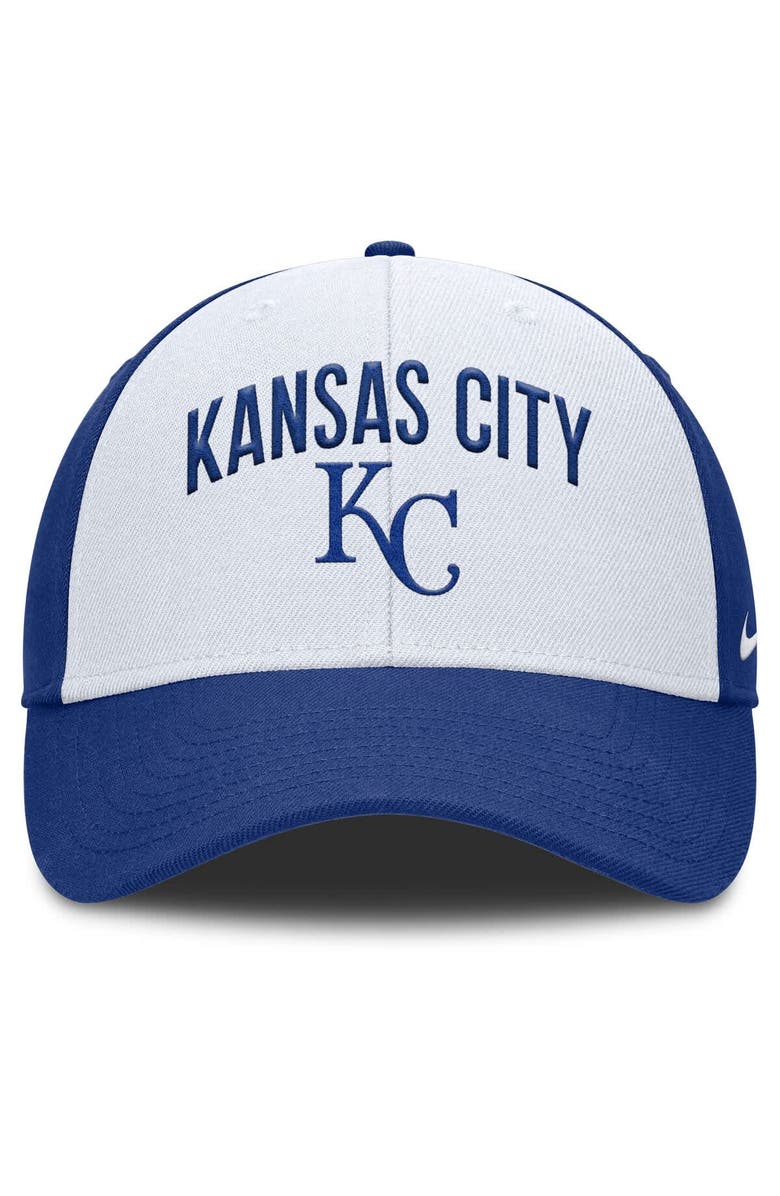 Nike Men's Nike White/Royal Kansas City Royals Club Performance Adjustable Hat, Alternate, color, White