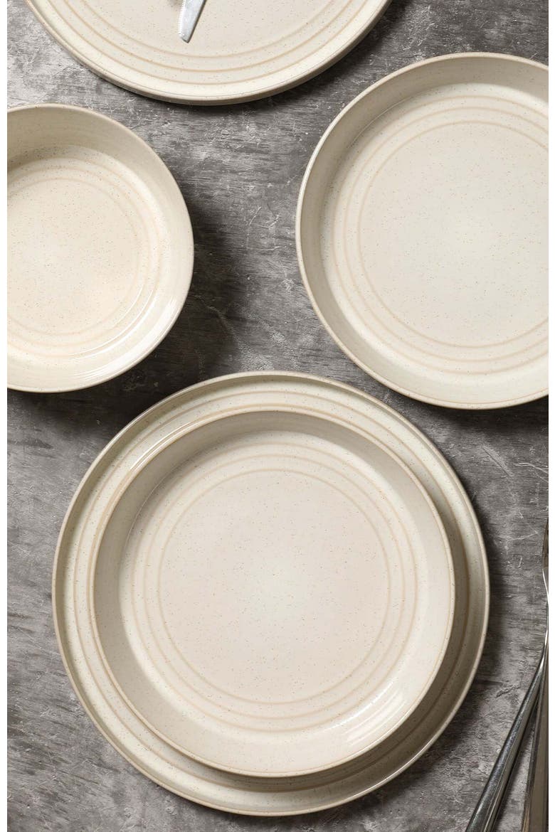 Claire Stoneware 12-Piece Dinnerware Set, Alternate, color, White