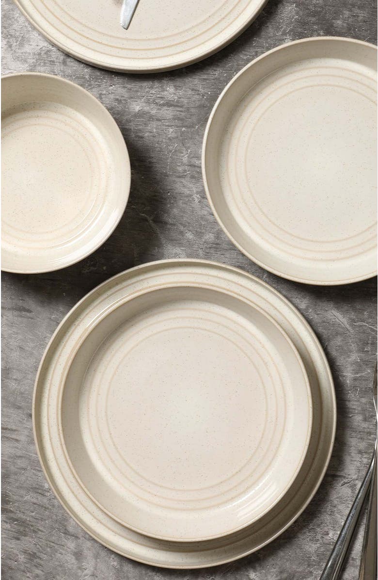Stone Lain Claire Stoneware 12-Piece Dinnerware Set, Alternate, color, White