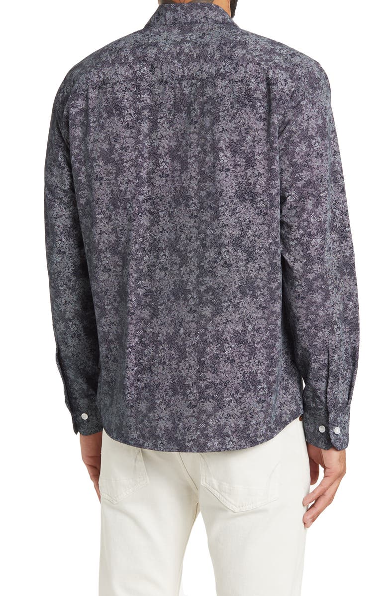 WESTZEROONE Welpren Floral Sport Shirt, Alternate, color, Black