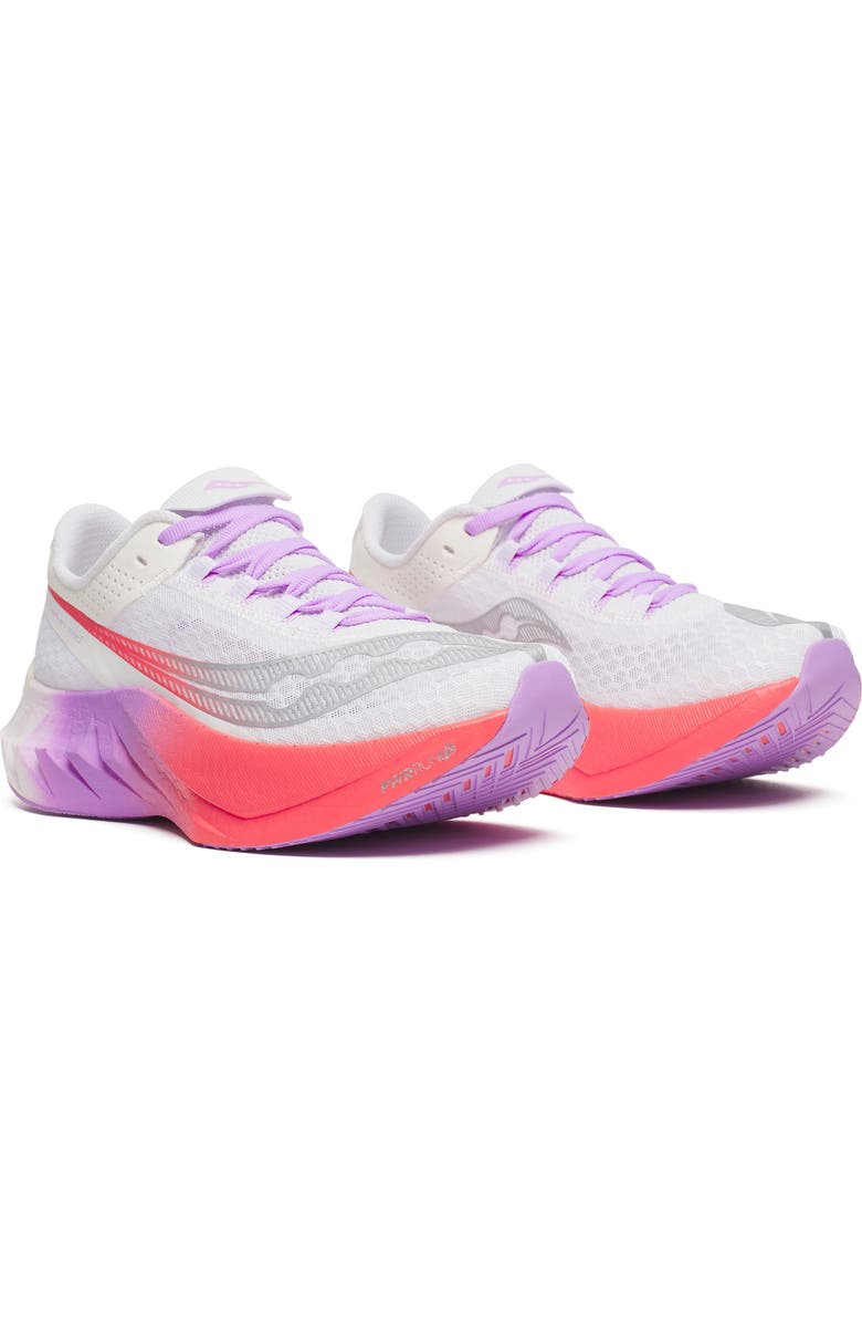 Saucony Endorphin Pro 4 Racing Shoe, Main, color, White/ Crocus