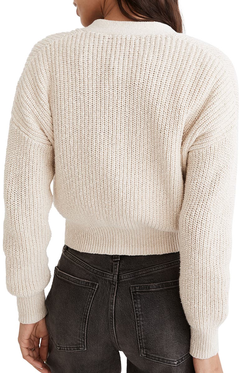 Madewell Greywood Crop Cardigan Sweater, Alternate, color, 