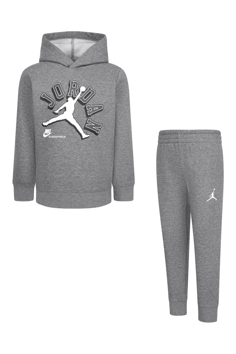 Kids' Jumpman Hoodie & Joggers Set, Main, color, CARBON HEATHER