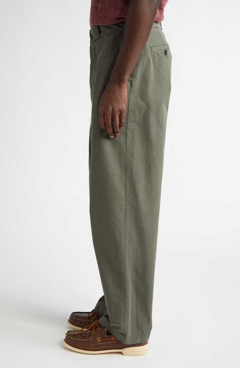 The Elder Statesman Norm Workwear Wide Leg Pants, Alternate, color, New Olive