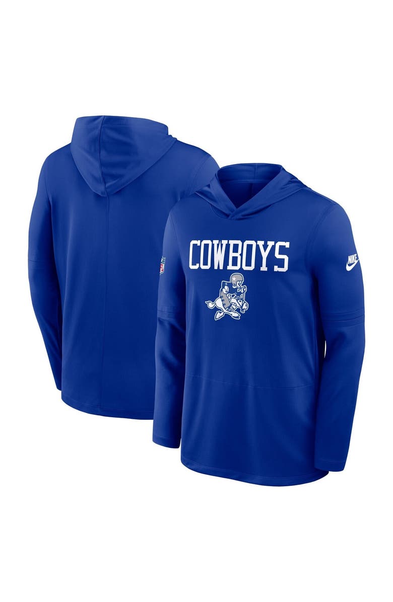 Nike Men's Nike Royal Dallas Cowboys Sideline Alt Pack Dri-FIT Lightweight Hooded Top, Main, color, Royal