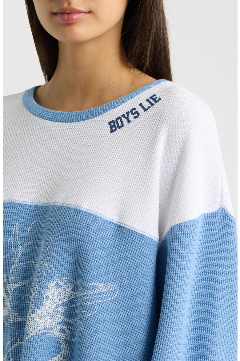 Varsity Blues Thermal Long Sleeve Tee, Alternate, color, BLUE