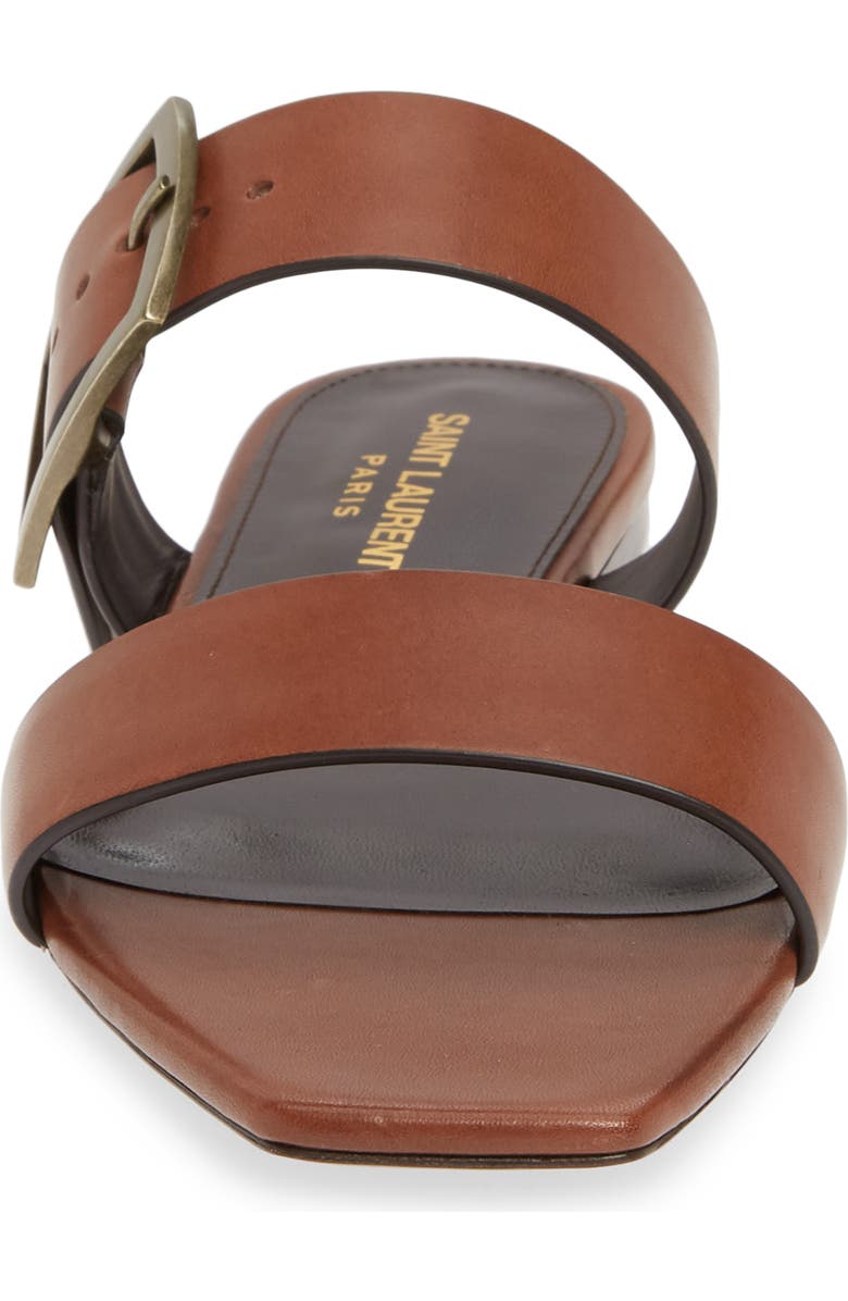 Saint Laurent Oak Nu Pieds Sandal, Alternate, color,