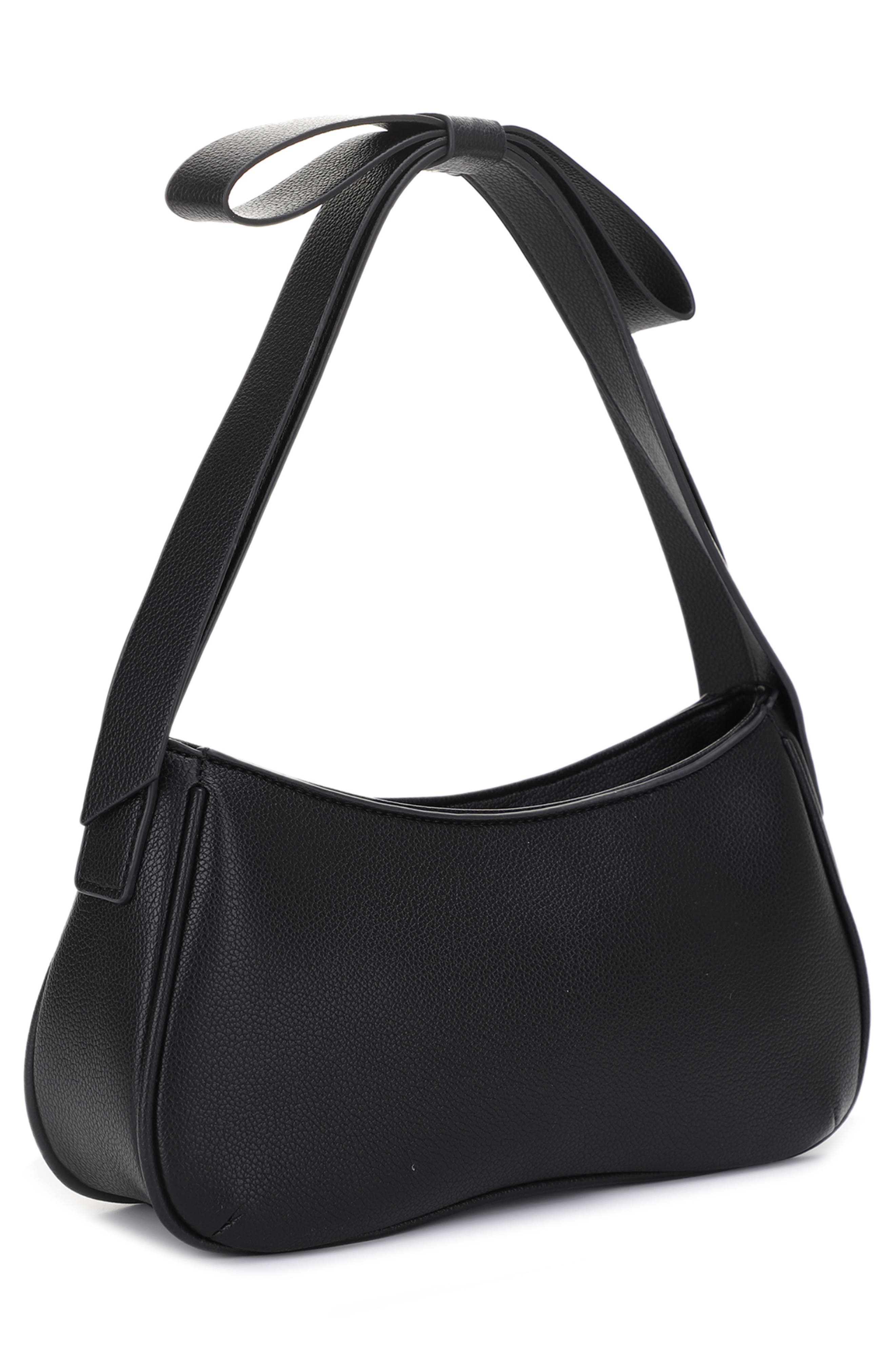Mali + Lili Marissa Bow Recycled Vegan Leather Shoulder Bag, Alternate, color, 