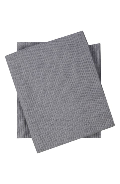 Shaker Knit Cashmere Throw Blanket