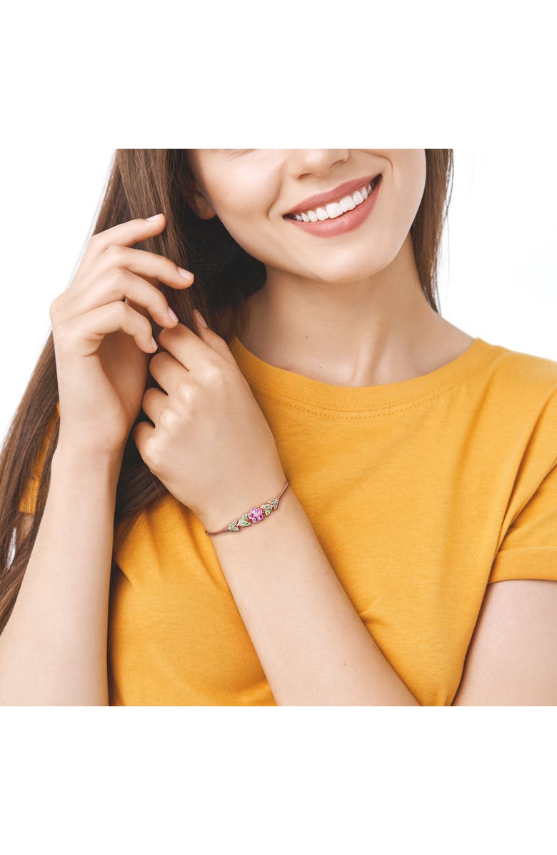 Julianna B. Gemstone & Diamond Floral Bracelet 10K, Alternate, color, Sapphire