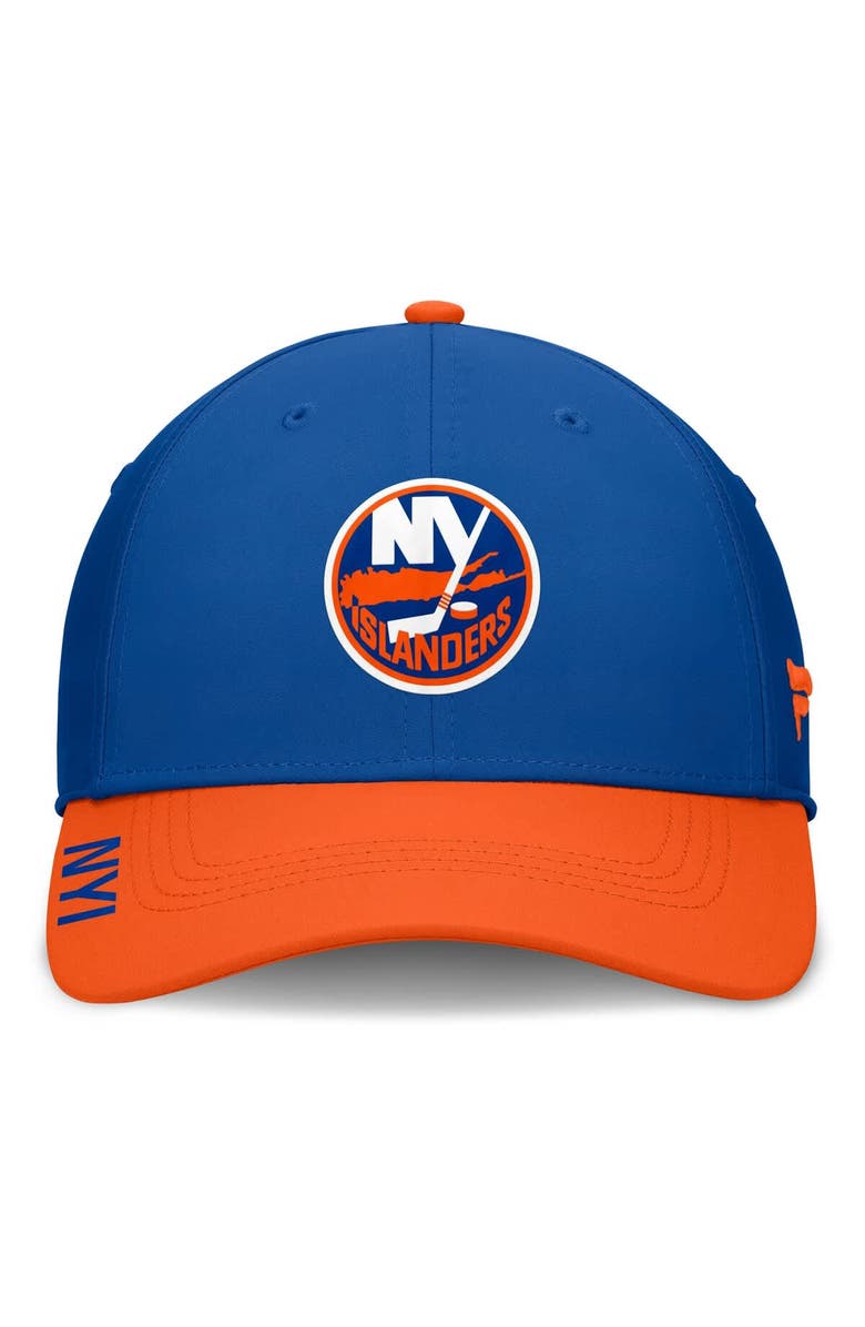 FANATICS Men's Fanatics Royal/Orange New York Islanders Authentic Pro Rink Flex Hat, Alternate, color, Royal
