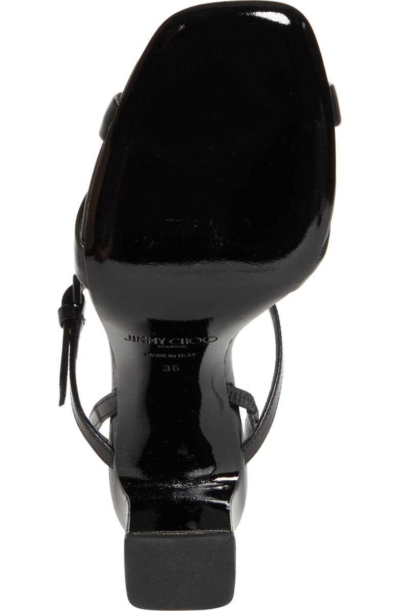 Jimmy Choo Elsy Block Heel Sandal, Alternate, color, Black