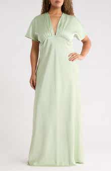 V-Neck Satin Dress