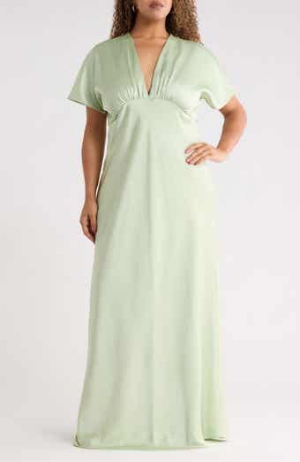 V-Neck Satin Dress
