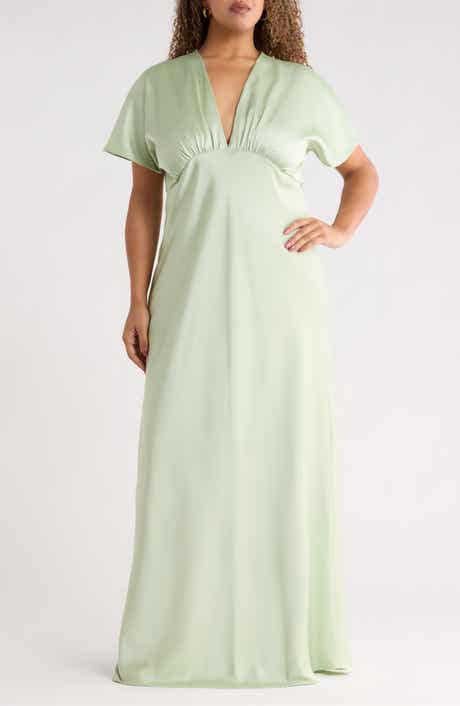 V-Neck Satin Dress
