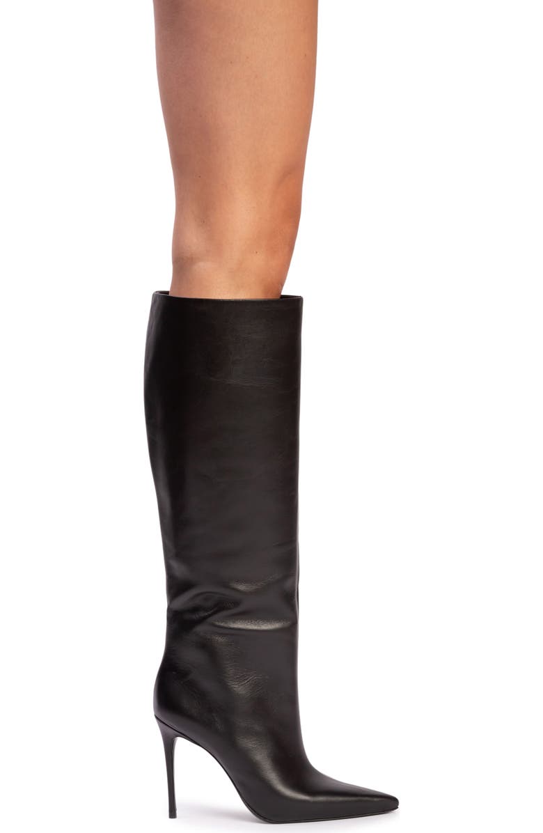 BLACK SUEDE STUDIO Ally Embellished Denim Tall Boot, Alternate, color,