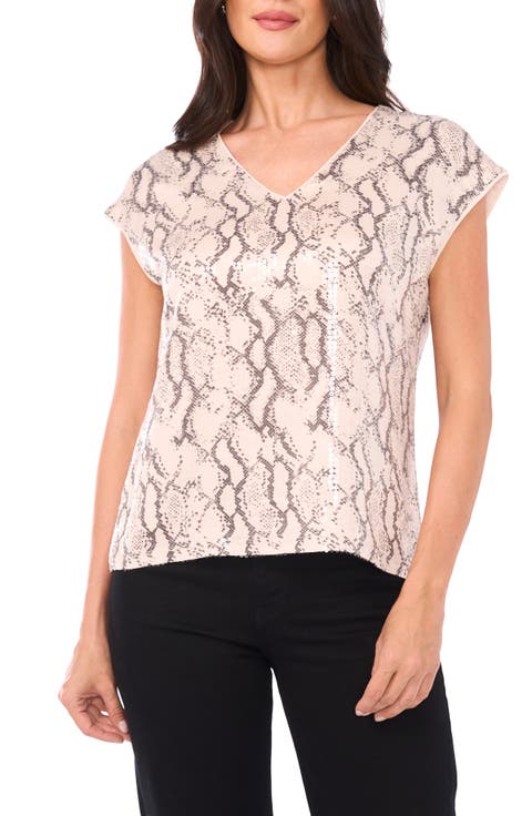 Sequin Cap Sleeve Top