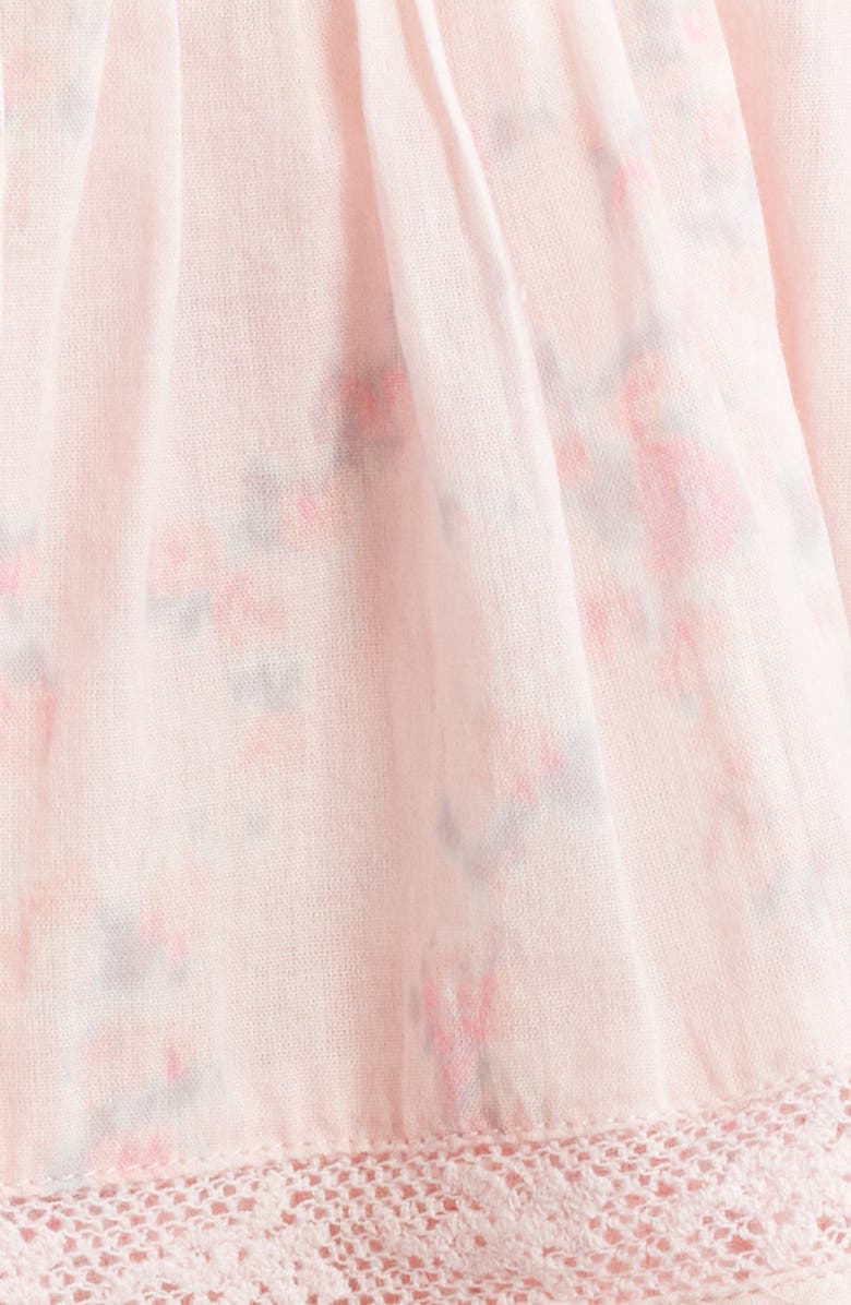 LoveShackFancy Gwen Ruffle & Lace Minidress, Alternate, color, Apple Blossom