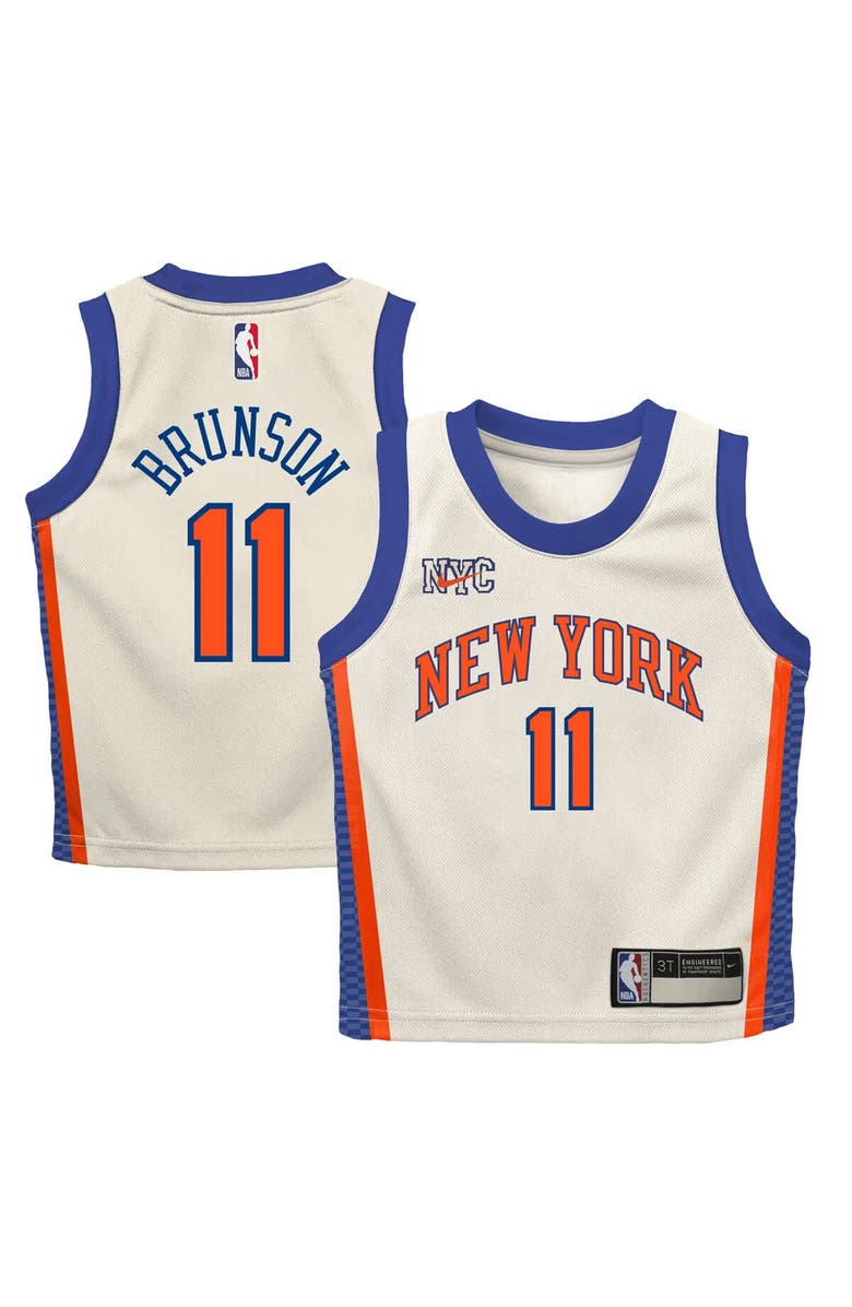 Nike Infant Nike Jalen Brunson Cream New York Knicks 2025/26 City Edition Swingman Jersey, Main, color, Cream