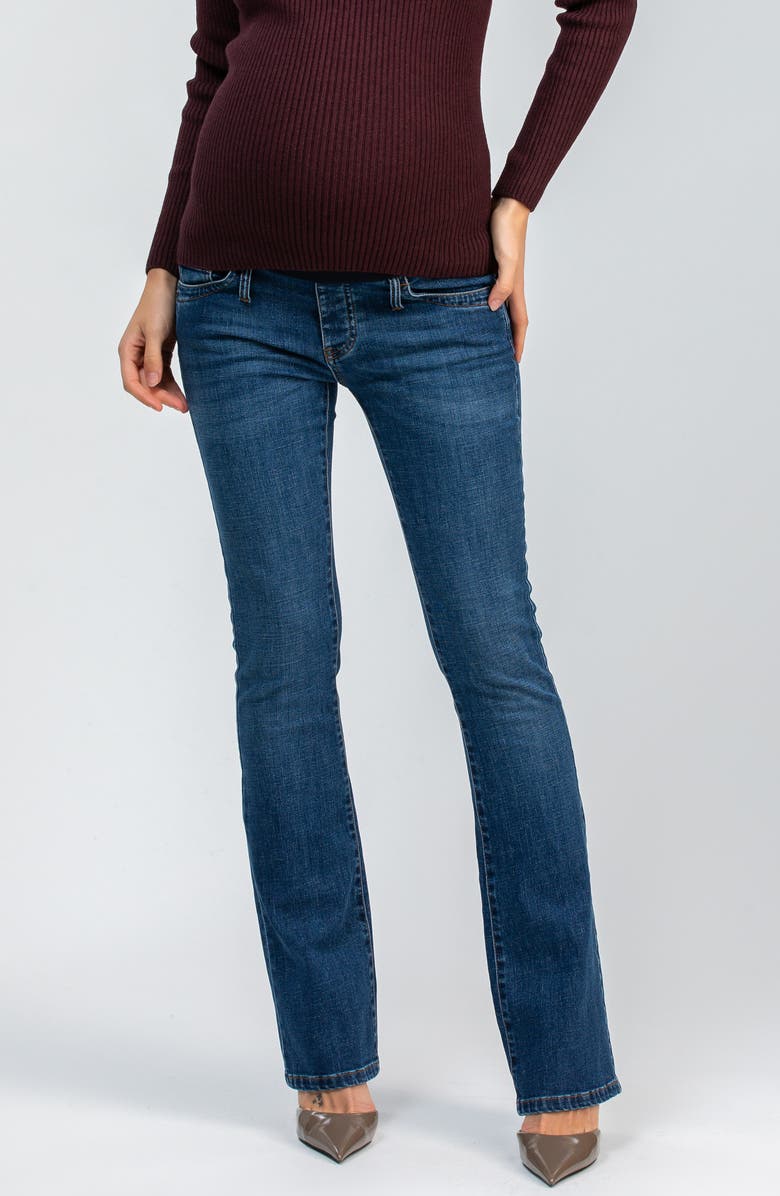 PIETRO BRUNELLI MATERNITY Slim Bootcut Maternity Jeans, Main, color, Medium Wash