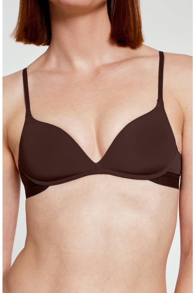 Zero-G Wirefree Lift Up Bra, Main, color, Espresso