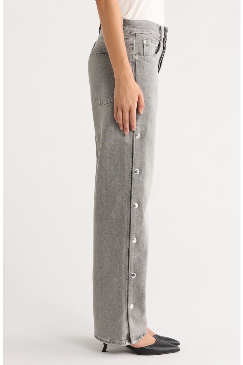 Del Mar High Waist Wide Leg Boyfriend Jeans, Alternate, color, STONE GREY