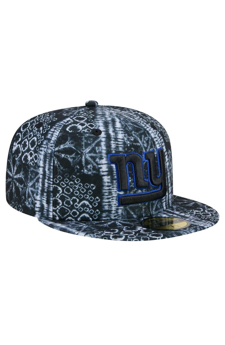New Era Men's New Era Black New York Giants Shibori 59FIFTY Fitted Hat, Alternate, color, 