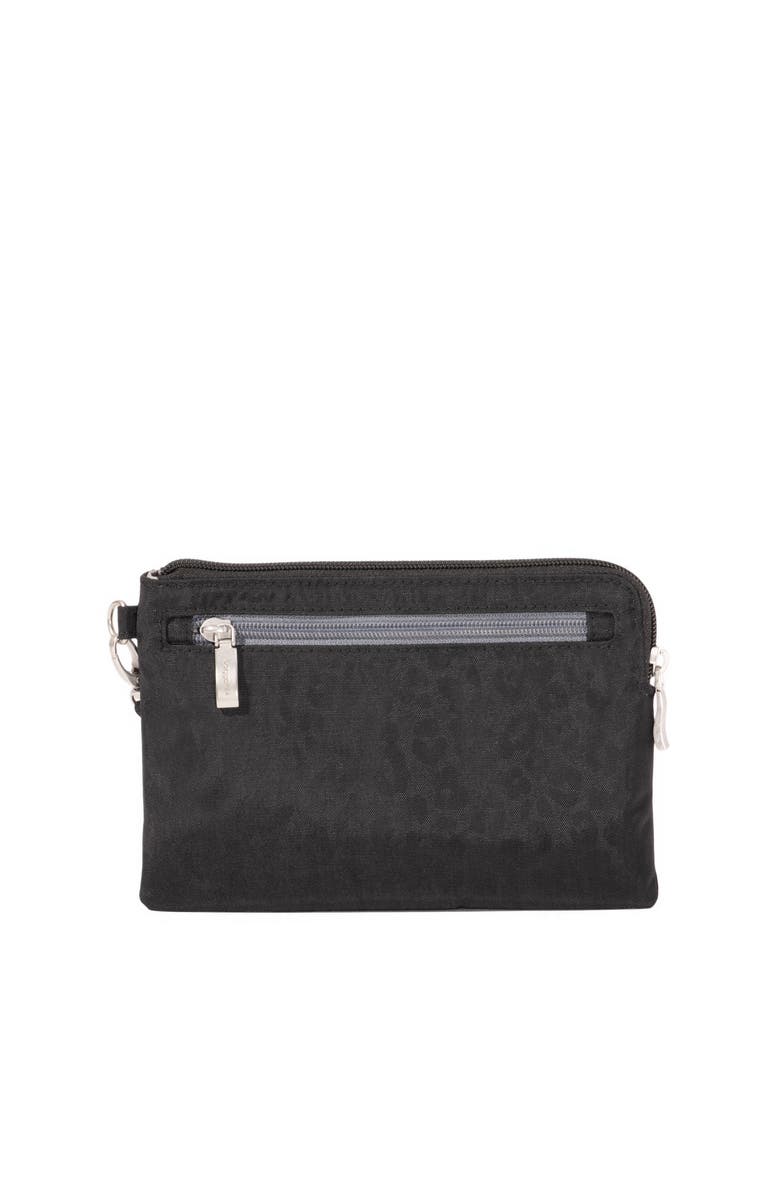 BAGGALLINI RFID Currency Organizer Wristlet, Alternate, color, Black Cheetah Emboss