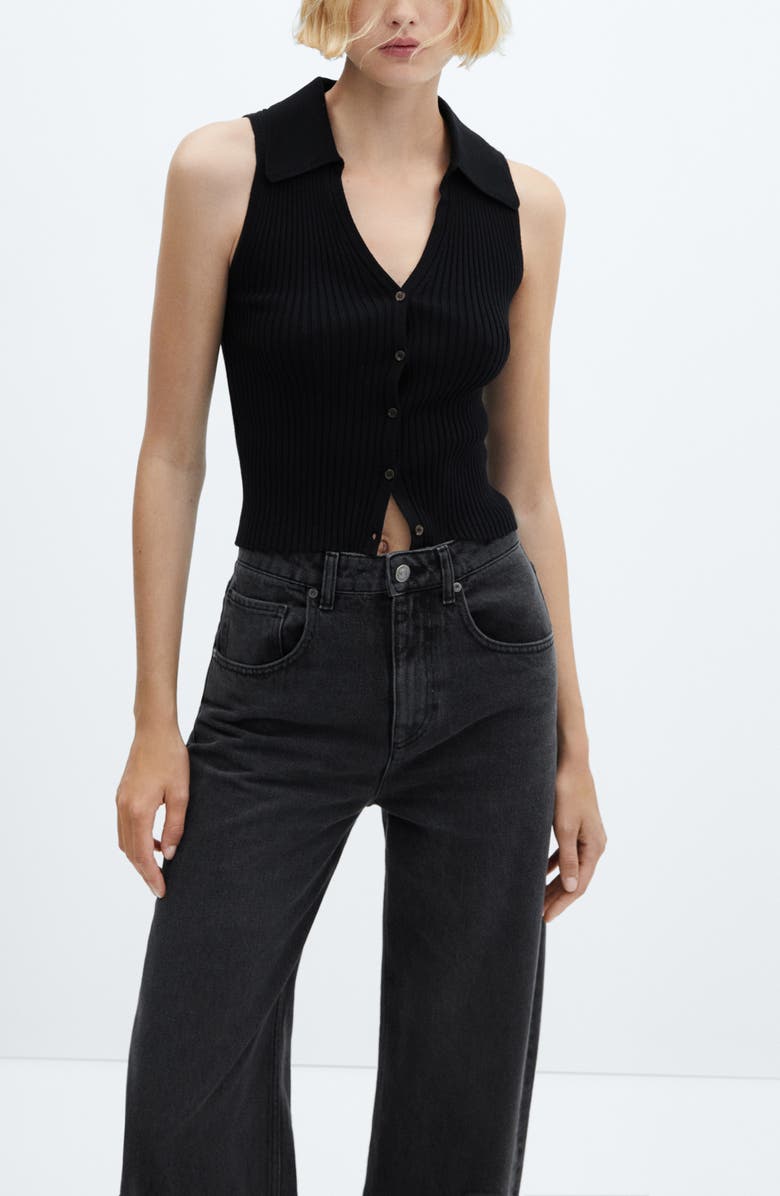 MANGO High Waist Balloon Jeans, Alternate, color, Black Denim