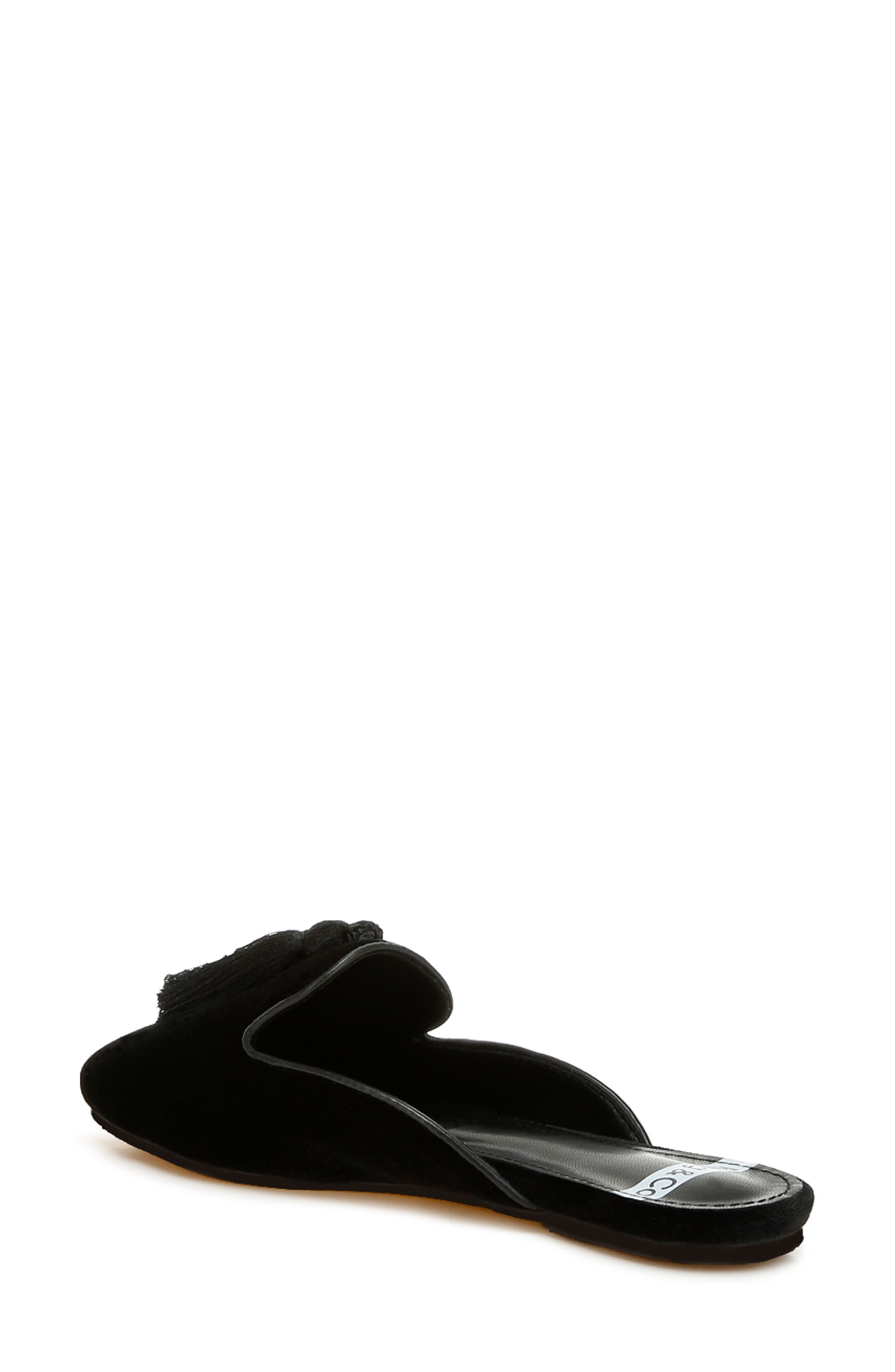 Rag & Co Cardinal Tassel Velvet Mule, Alternate, color, Black