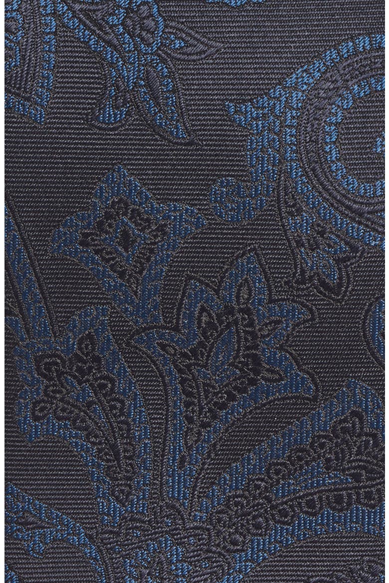 Paisley Silk Tie, Alternate, color, BLACK