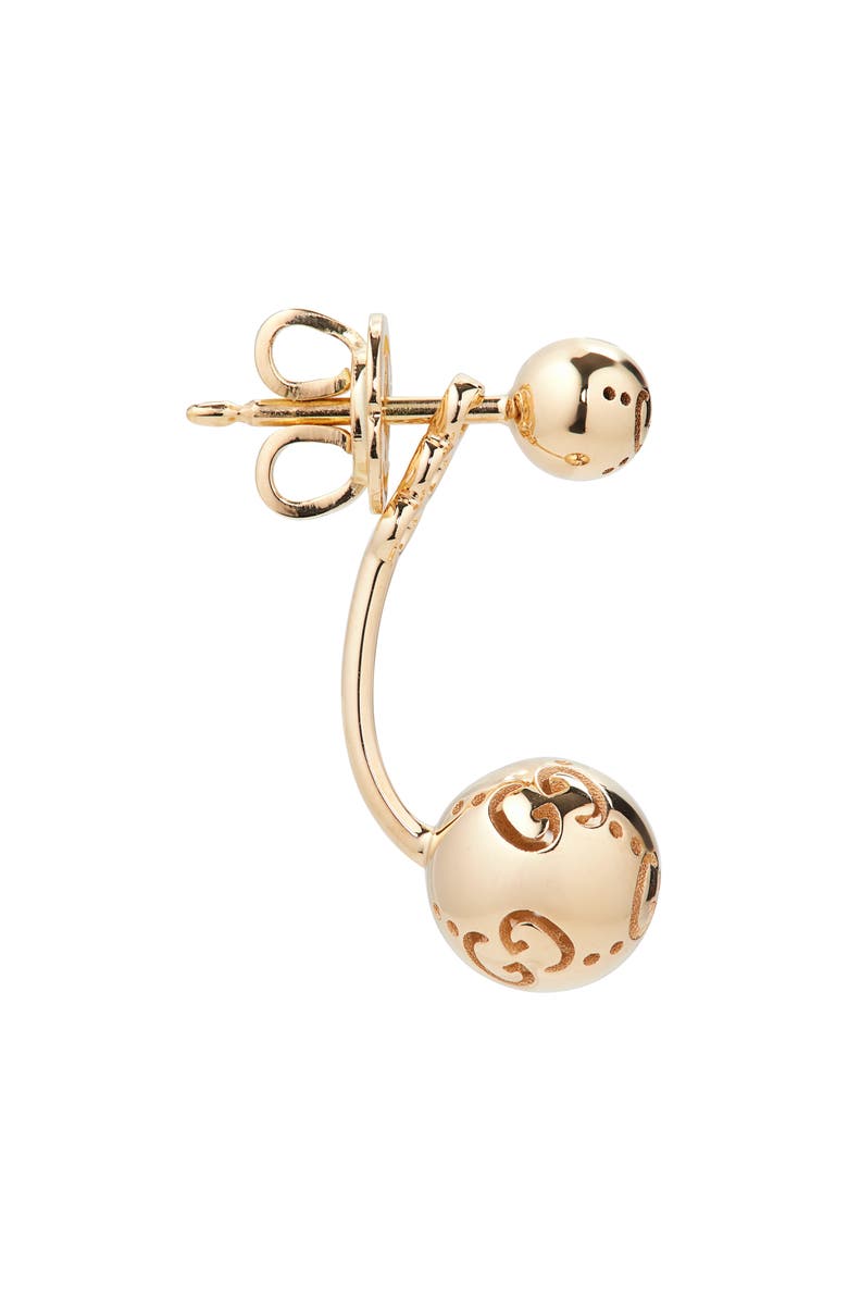 Gucci Icon Ball Front/Back Drop Earrings, Alternate, color, 