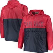 PROFILE Men's Red Washington Capitals Big & Tall Anorak Half-Zip Pullover Hoodie
