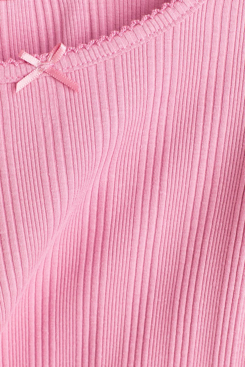 3-Pack Ruffled Cotton Tops, Alternate, color, Pink/bows