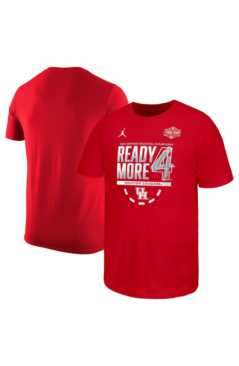Jordan Brand Youth Jordan Brand  Red Houston Cougars 2025 NCAA Men's Basketball Tournament March Madness Final Four Locker Room T-Shirt, Alternate, color, 