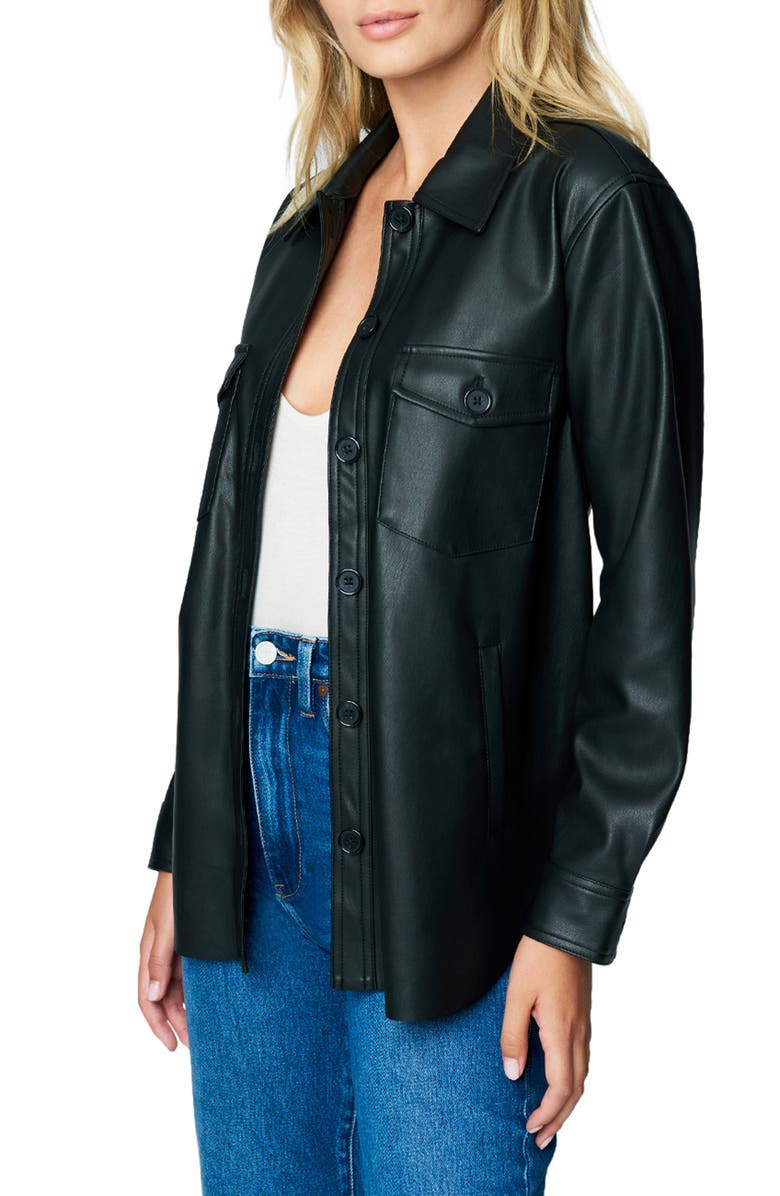 BLANKNYC Faux Leather Shacket, Alternate, color, 